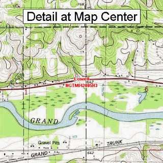 USGS Topographic Quadrangle Map   Lowell, Michigan (Folded/Waterproof)