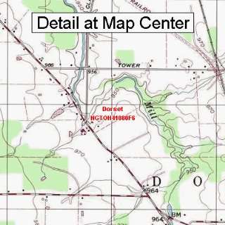  USGS Topographic Quadrangle Map   Dorset, Ohio (Folded 