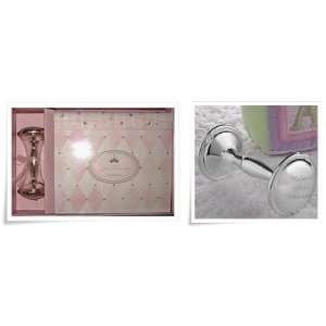  Baby Silver Plated Rattle & Photo Album Gift Set Baby