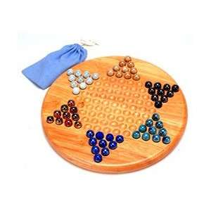  Chinese Checkers   Wood Board with Cloth Bag Toys & Games