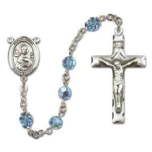  St. John the Apostle Aqua Rosary Jewelry