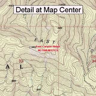 USGS Topographic Quadrangle Map   East Canyon Ridge, Washington 