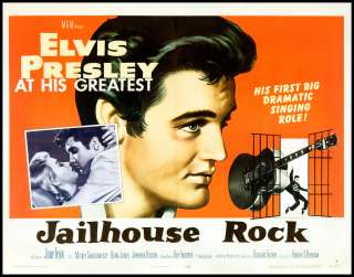 Jailhouse Rock 1957 Orig Movie Poster Half Sheet ELVIS  