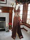 Alyce 35244 Cocoa Brown Lacey Beaded Evening Gown 8