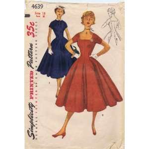  Simplicity 4639 Vintage Sewing Pattern Womens Princess Seamed Dress 