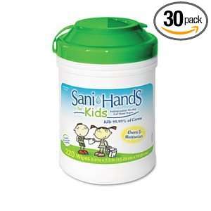 CASE Sani Hands for Kids   220 ct. canisters   6 CANISTER/CASE 12 