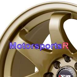   522 Gold Concave Wheels Rims 4x100 90 91 95 00 05 Mazda Miata Stance