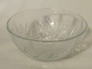   Vintage Pasari Indonesia Crystal Clear Glass Bowl Berry Dish Rose 5
