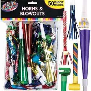  Mega Pack Horns and Blowouts 50ct Toys & Games