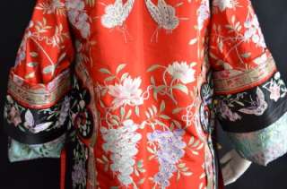 Antique Chinese Qing dyn embroidered Manchu robe, Changfu, Empress 