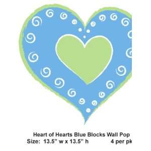   Brewster Wall Pops Hearts of Hearts Blue WPH93734
