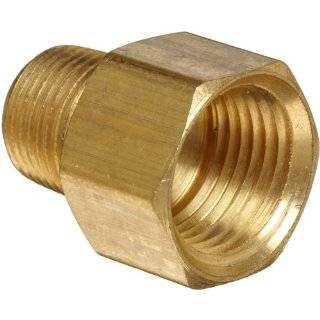 Parker Brass Pipe Fitting, Reducing Hex Head Bushing, 1/2 NPT Male X 