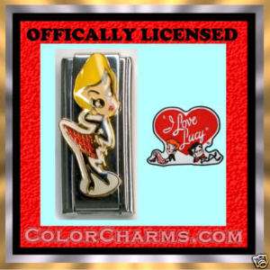 LICENSED Italian Charms I LOVE LUCY SUPERLINK Charm 9mm  
