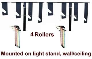 Can be installed on Light Stand, Background Stand, Wall or Ceiling