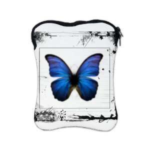  iPad 1 2 & New iPad 3 Sleeve Case 2 Sided Blue Butterfly 