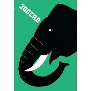 The Zoo   Elephant 12x18 Giclee on canvas 