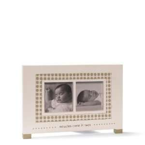  Welcome Baby  Miracles Come in Twos Frame  3x3 Baby