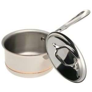 All Clad Copper Core Collection Sauce Pan with Lid 1.5QT 6 x 3 3/16 