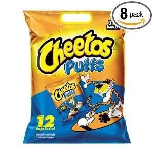 Cheetos Puffs, 12 Count Sacks (Pack of 8)  Grocery 