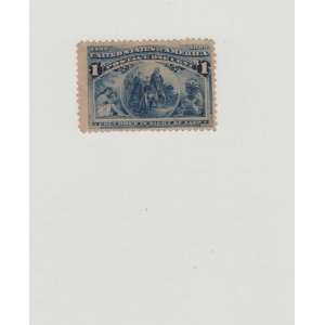  Columbus in sight of land 1 cent stamp blue 1893 