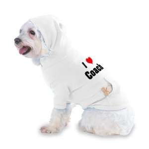  I Love/Heart Coach Hooded T Shirt for Dog or Cat X Small 