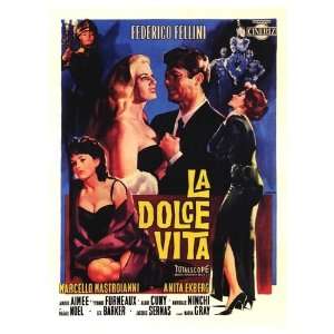 La Dolce Vita Movie Poster, 11 x 15.5 (1960) 