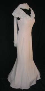 Daymor Couture Dress MOB MOG Blue Formal w. Shawl 16  