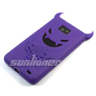 Devil Silicone Case Cover for Samsung Galaxy S2 S ii i9100+Screen 