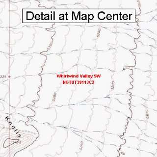 USGS Topographic Quadrangle Map   Whirlwind Valley SW, Utah (Folded 