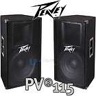 Peavey PV115 PV 115 2 Way 15 Passive PA Speakers PAIR
