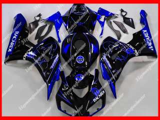 06 07 Honda CBR 1000RR ABS Aftermarket Fairing BACARDI Black Blue 