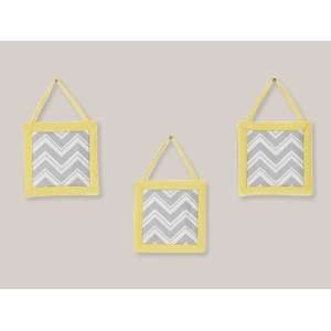  Yellow and Gray Zig Zag Wall Hanging Accessories by JoJO 