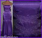 NEW~~$200 Light Purple Satin Mermaid Bead Formal Prom Dress NEW 5 
