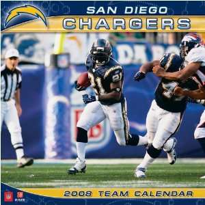  San Diego Chargers 12 x 12 2008 NFL Wall Calendar 