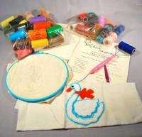 Lot Pretty Punch Embroidery  Yarn/Thread/Needle/Spool Holder 