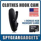 motion activated clothes coat hook hidden spy camera one day