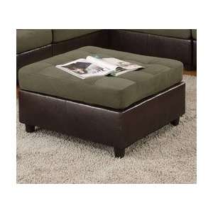  Matrix Cocktail Ottoman in Sage Finish by Poundex