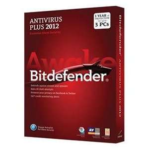  Bitdefender Antivirus 2012   3 PC Users / 1 Year Software