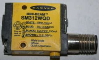 BANNER   MINI BEAM PHOTO SENSOR Wide Angle QD 30VDC SINK/SOURCE 150mA 