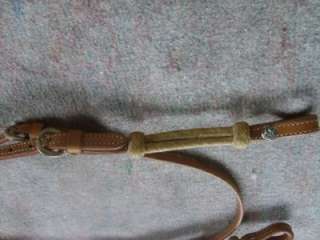 BRAIDED RAWHIDE LEATHER HEADSTALL AND REINS RANCH HORSE TACK COWBOY 