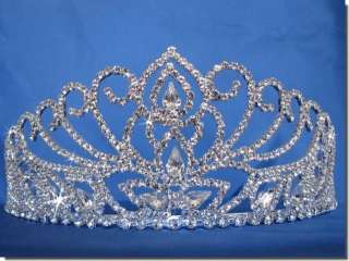 Bridal Wedding Crown Veil Pageant Homecoming Prom Crystal Tiara D8598 