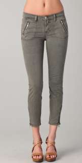 Brand Ginger Skinny Zip Cropped Jeans  