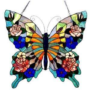  Stained Glass Butterfly Window Panel