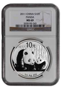 2011 China Silver Panda (1 oz)   NGC MS69  