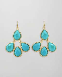 Gold Turquoise Earrings  