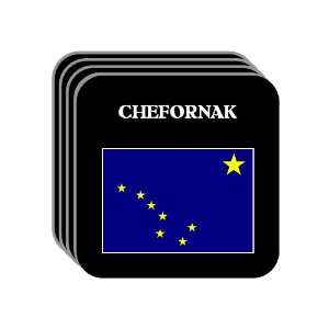 US State Flag   CHEFORNAK, Alaska (AK) Set of 4 Mini Mousepad Coasters