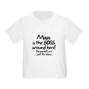  Personalized Maya is the Boss Infant Toddler Shirt Baby