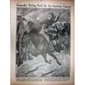   1916 WW1 Cossacks Battle Austrian Convoy Raiders Army