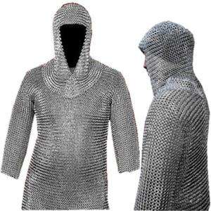 Museum Replica Chain Mail Armor Long Shirt and Coif  