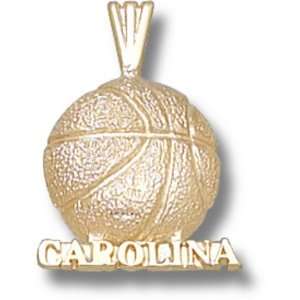  North Carolina Tar Heels Basketball Pendant   10KT Gold 